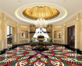 

beibehang Fashion personality fantasy creative wallpaper painting rich flowers beautiful 3d flooring papel de parede wall paper