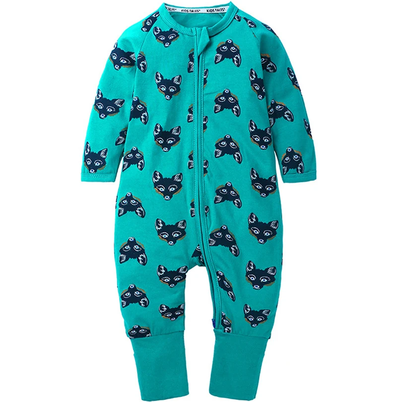 

2019 New Newborn Unisex Baby Romper Toddler Infant Baby Cartoon Romper Long Sleeve Jumpsuit Playsuit Kids Outfits Blue Clothes