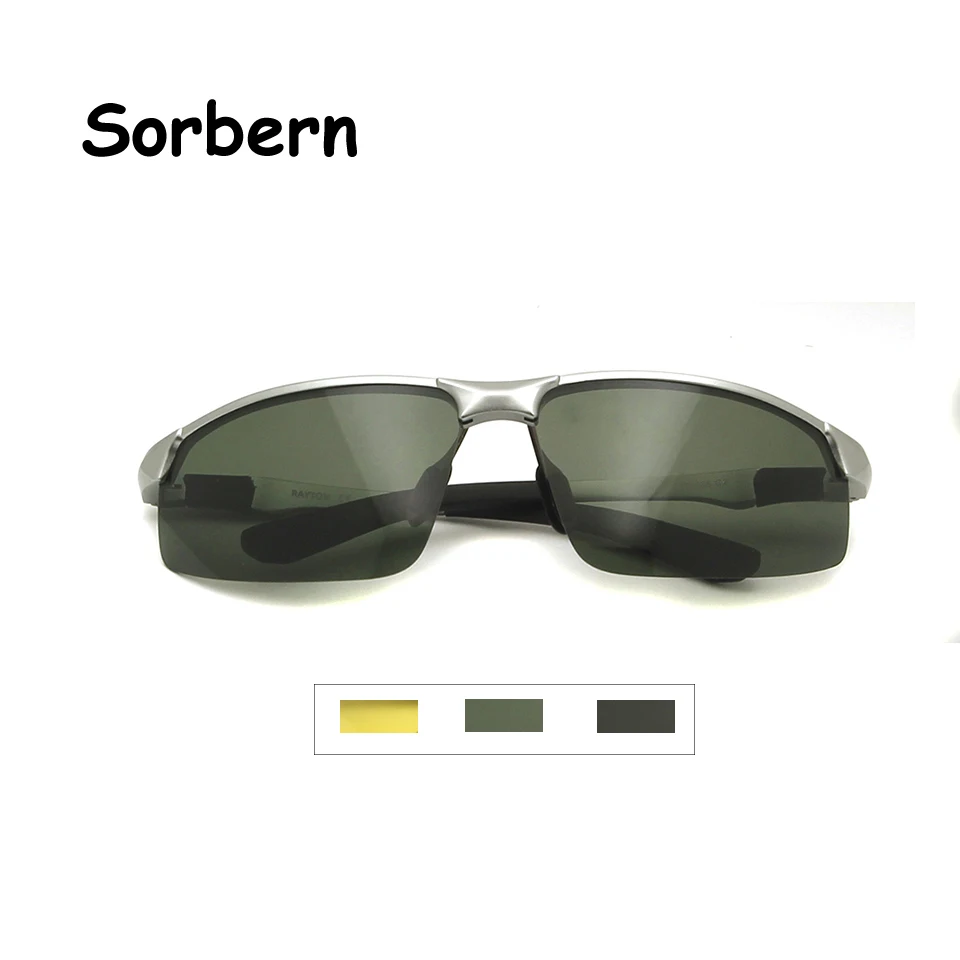 

Aluminium Magnesium Sport Sunglasses Men Polarized UV400 High Quality Mens Driving Glasses Semi-Rimless Oculos De Sol Masculino