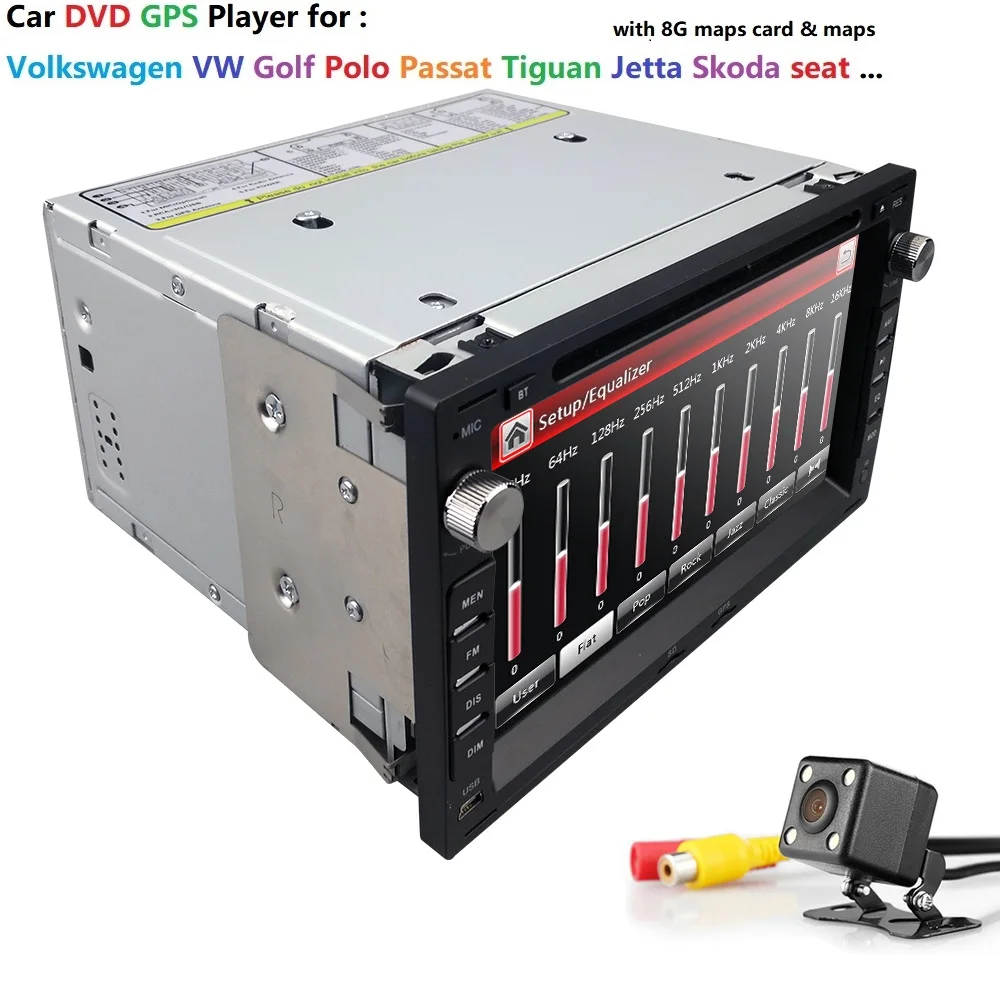 Player para Volkswagen Carro Navegação Dvd vw Passat b5 Jetta Bora Transporter t5 Golf 4 Sharan Swc Dtv Dvbt Rds Cam 2 Din Gps