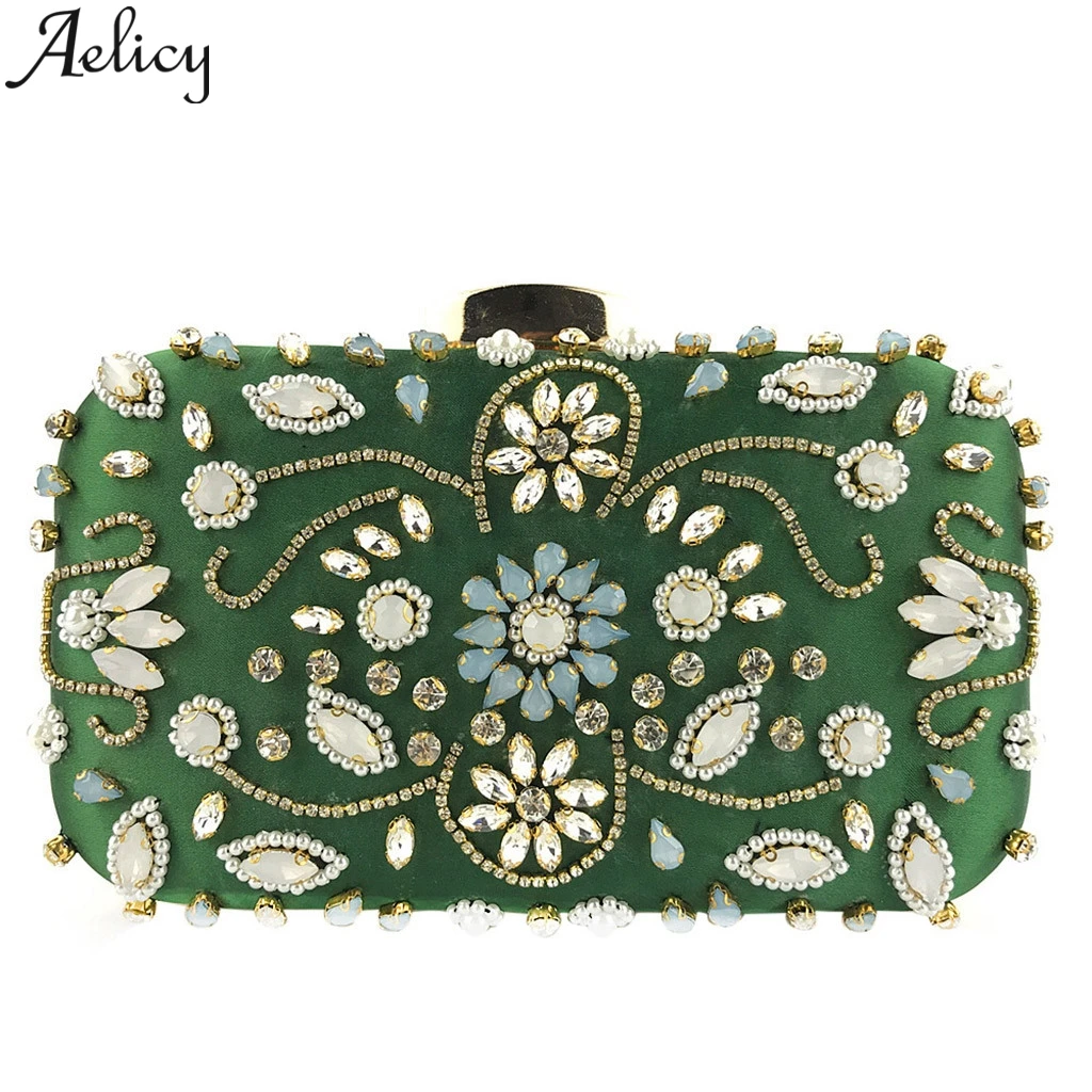 Aelicy модные цветы для женщин с украшением в виде кристаллов клатч, украшенный бисером вечерняя цепочка через плечо вечерние сумки на плечо роскошная дизайнерская сумка подарки