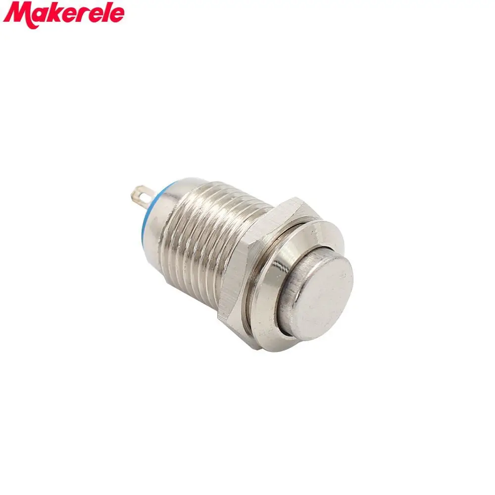 

12mm Thread High Head Latching Push Button Switch 1NO 1NC 3Pin IP65 Makerele