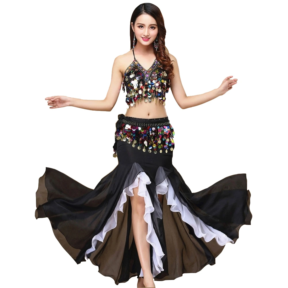 9 Colors Belly Dance Costume Top and Fishtail Pants 9 Colors Belly Dance Costume Top and Fishtail Pants