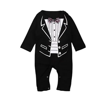 

2018 New Hot Toddler Baby Boy Party Formal Gentleman Clothes Romper Jumpsuit Wedding Party Outfit Suits