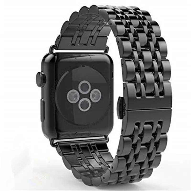 

Men's Quality Stainless Steel Apple Watch Band For Apple Watch4/3/2/1 Two-Button Folding Clasp For Iwatch Series 44/42/40/38mm