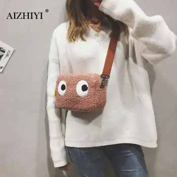 

2019 New Arrival Crossbody Bag Cartoon Eyes Print Handbag Crossbody Shoulder Bags Purse Women Girls Funny Messenger bag