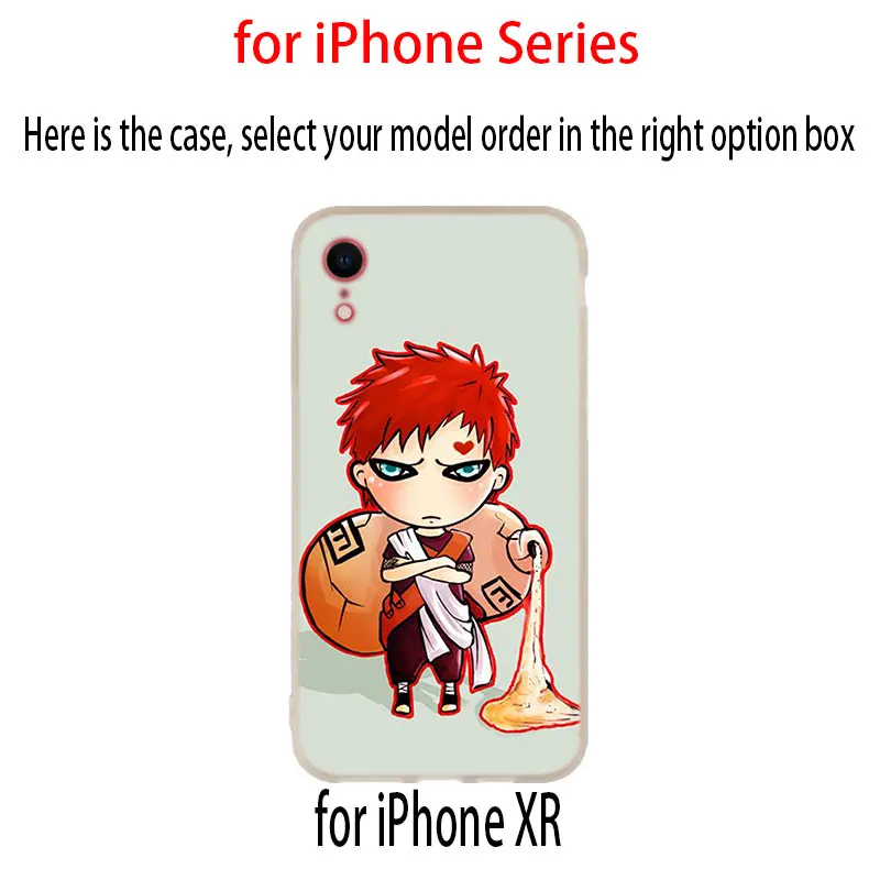 Ультратонкий силиконовый мягкий чехол Naruto gaara для iPhone 11 12 Pro X XS Max XR iphone 8 7 6 Plus 5 5s SE