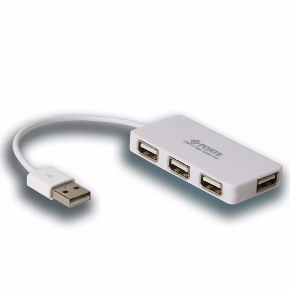 Мини концентратор для путешествий со встроенным кабелем USB 2 0 4 портовый Для iMac