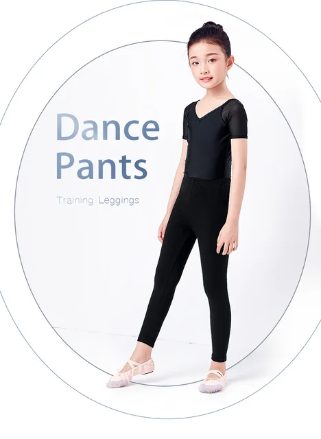 Kids Girls Shiny Metallic Leggings – Gymnastics Dance Performance Pants, Yoga Tights For Parties