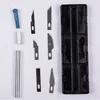 Non-Slip Metal Scalpel Knife Tools Kit Cutter Engraving Craft knives + 6pcs Blades Mobile Phone PCB DIY Repair Hand Tools ► Photo 3/6