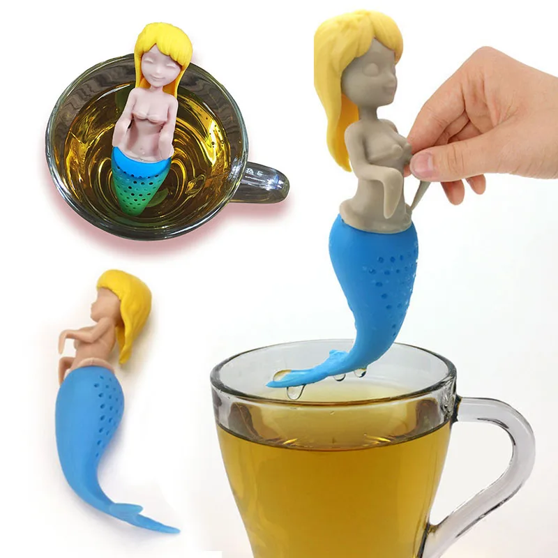 

Silicone Mermaid Tea Bag Strainer Tea Infuser Teapot Accessories Tea Leaf Herbal Tool Reusable Tea Filter 1Pcs