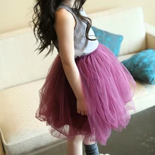 13 цветов, юбки для девочек от 1 до 11 лет, юбки для маленьких девочек г. Летняя Милая пышная мягкая фатиновая детская юбка-пачка, юбка-американка, LZ186
