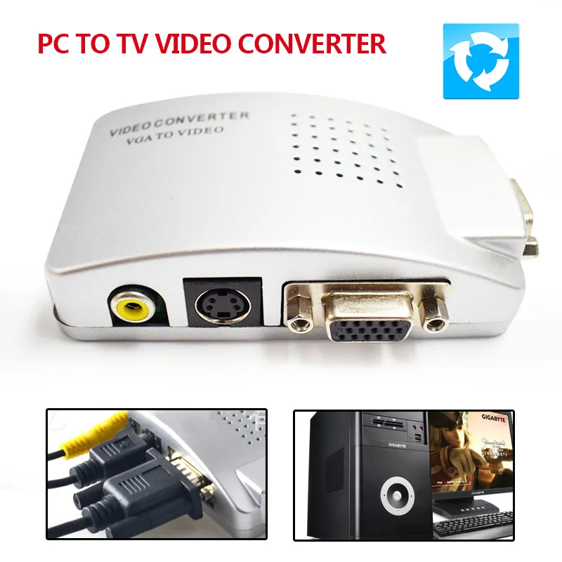 Image result for OKER PT-011 VGA TO RCA/S-Video Converter ตัวแปลงสัญญาณภาพ