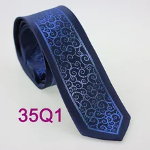 YIBEI coahella Ties темно-синие узкие галстуки, окаймленные синими Пейсли, вязаный жаккардовый галстук, тонкие вечерние платья Gravatas De Seda