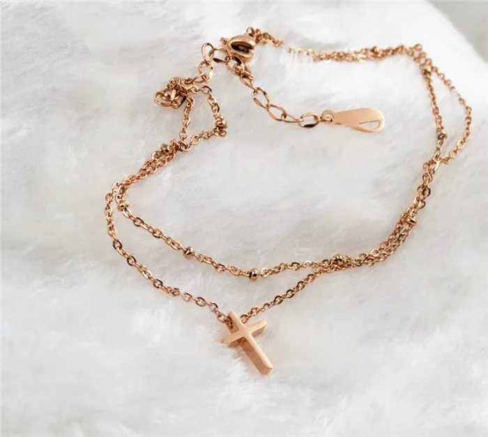 cross ankle bracelet