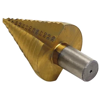 

1Pcs Hex Titanium Step 5-35mm Cone Drill Bit Hole Cutter HSS Power Tools High Speed Steel Woodworking Metal Drilling