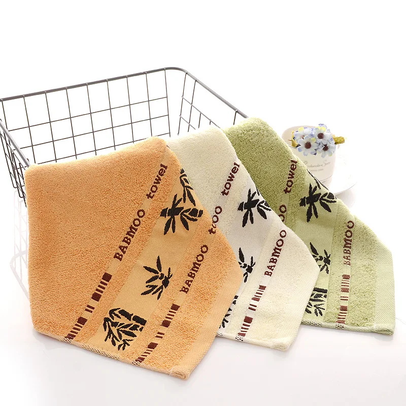 Bamboo Fiber Plain Square Towel Home Gift  34*34 Kindergarten For Water Absorption Face Towel  Super Absorption Thicken Hand Tow