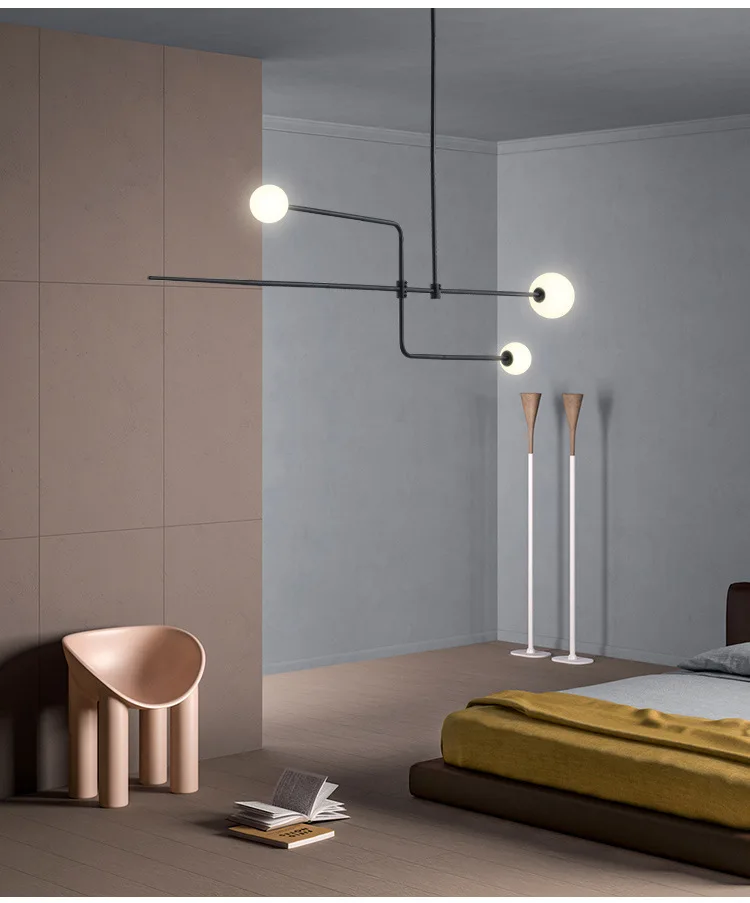 

Modern Minimalist Art Deco Restaurant LED Pendant Lights Bar Coffee shop Hanging Lamp Parlor Hall Bedroom Hanging Light Fixtures