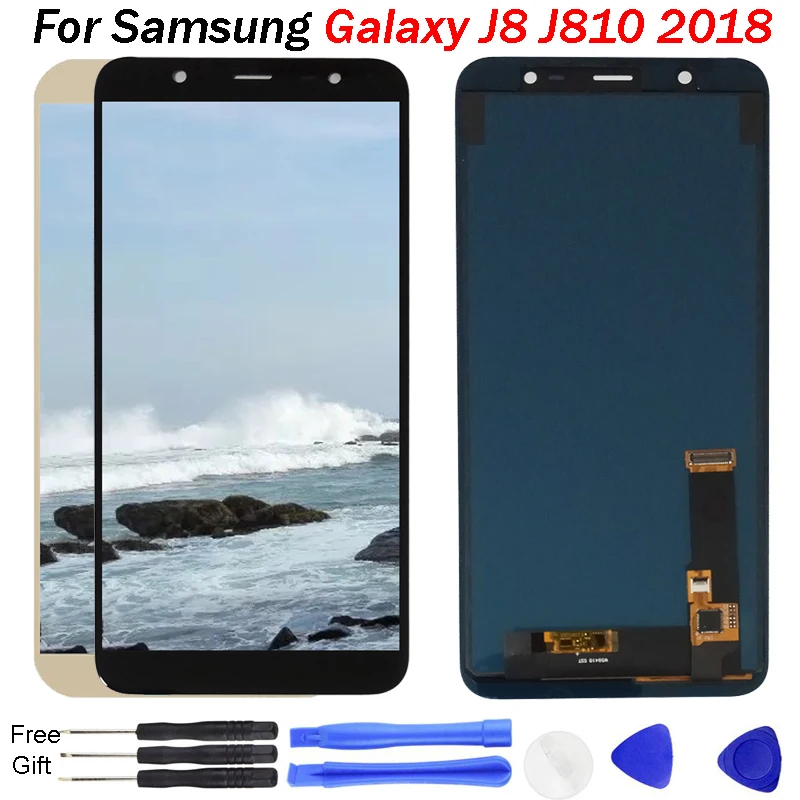 

For Samsung Galaxy J8 LCD Display J810 2018 M-J810 Display screen Adjust Brightness J810M Touch Screen Digitizer Replacement LCD