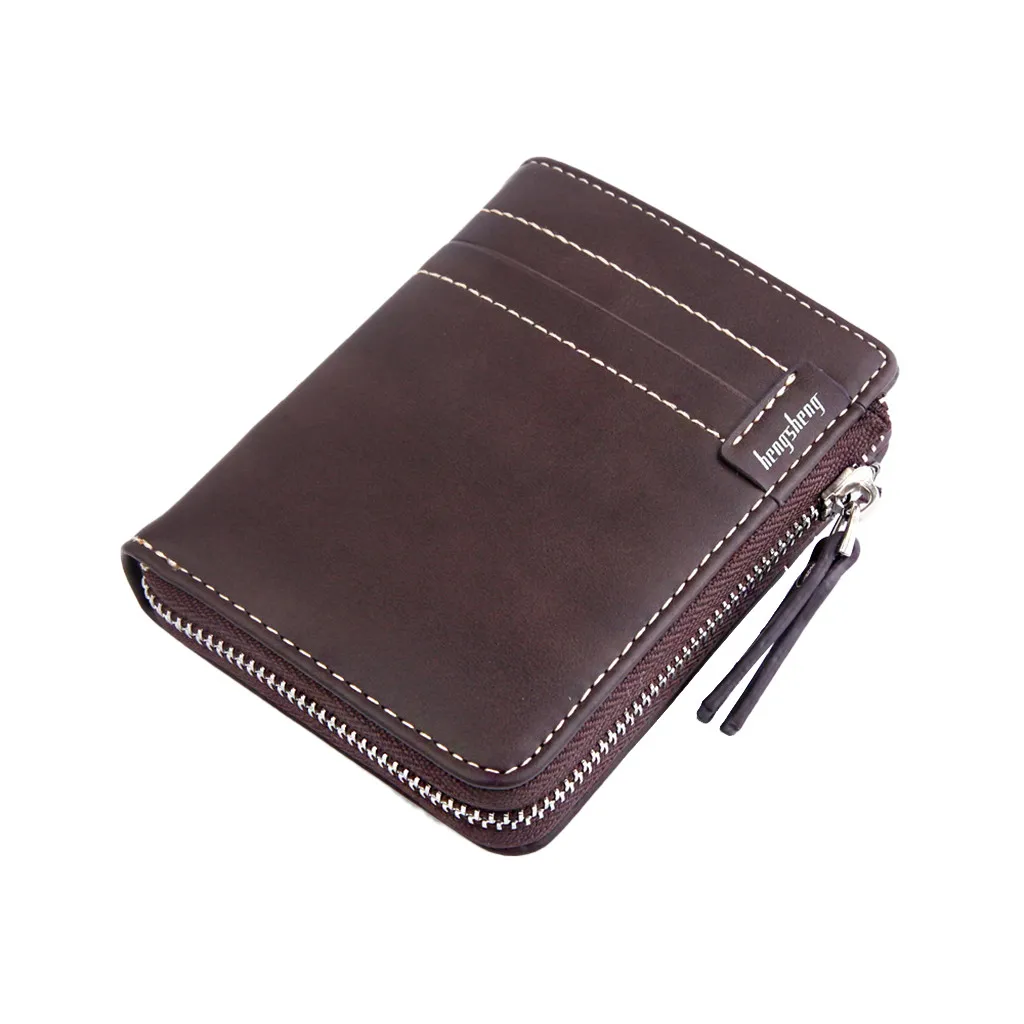 Brown ladies wallet Coin purse clutch,short multi-card card holder