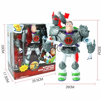 

New Toy Story 3 Action Figure Buzz Lightyear Figures Battle Ver Voices Speak English Model Toys Collection Kids Gifts 30cm