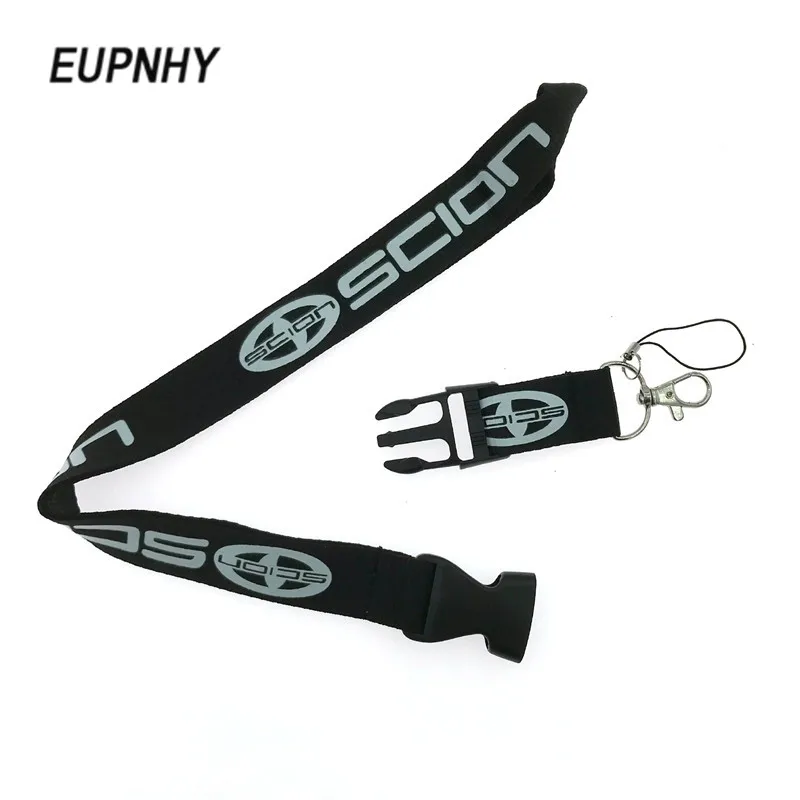 

EUPNHY 1Pcs Scion Car Logo Detachable Neck Strap Lanyard ID Pass Card Badge Gym Key Mobile Phone Straps Hanging Rope