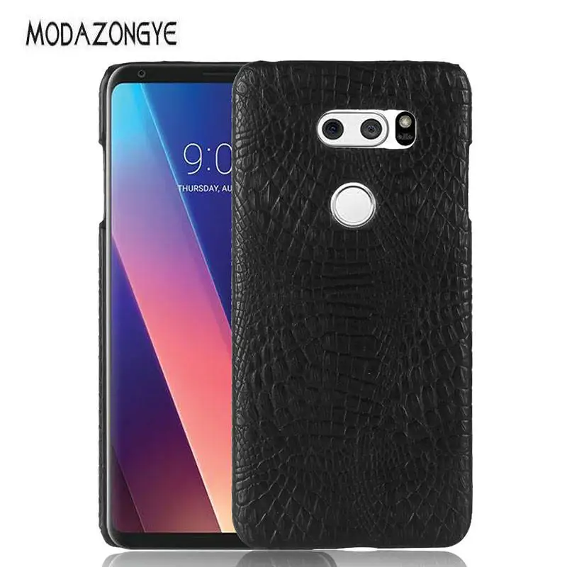 For LG V30 Case 6.0 inch Luxury PU Leather Hard Plastic Back Cover