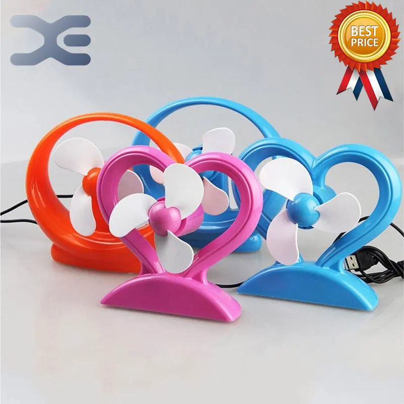 

Creative Table Fan 5V USB Portable Fan Low Noise Love Heart Concentric Circle Mini Wentylator Energy Saving Low Carbon