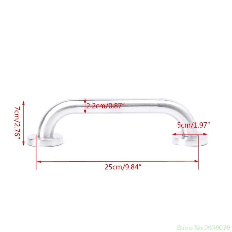 25cm Bathroom Shower Tub Handrail Stainless Steel Safety Toilet Support Rail Grab Bar Handle - Image 2