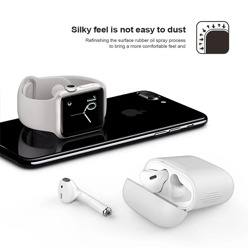 Мягкий силиконовый чехол для Apple Airpods противоударный гарнитура AirPods ультратонкий