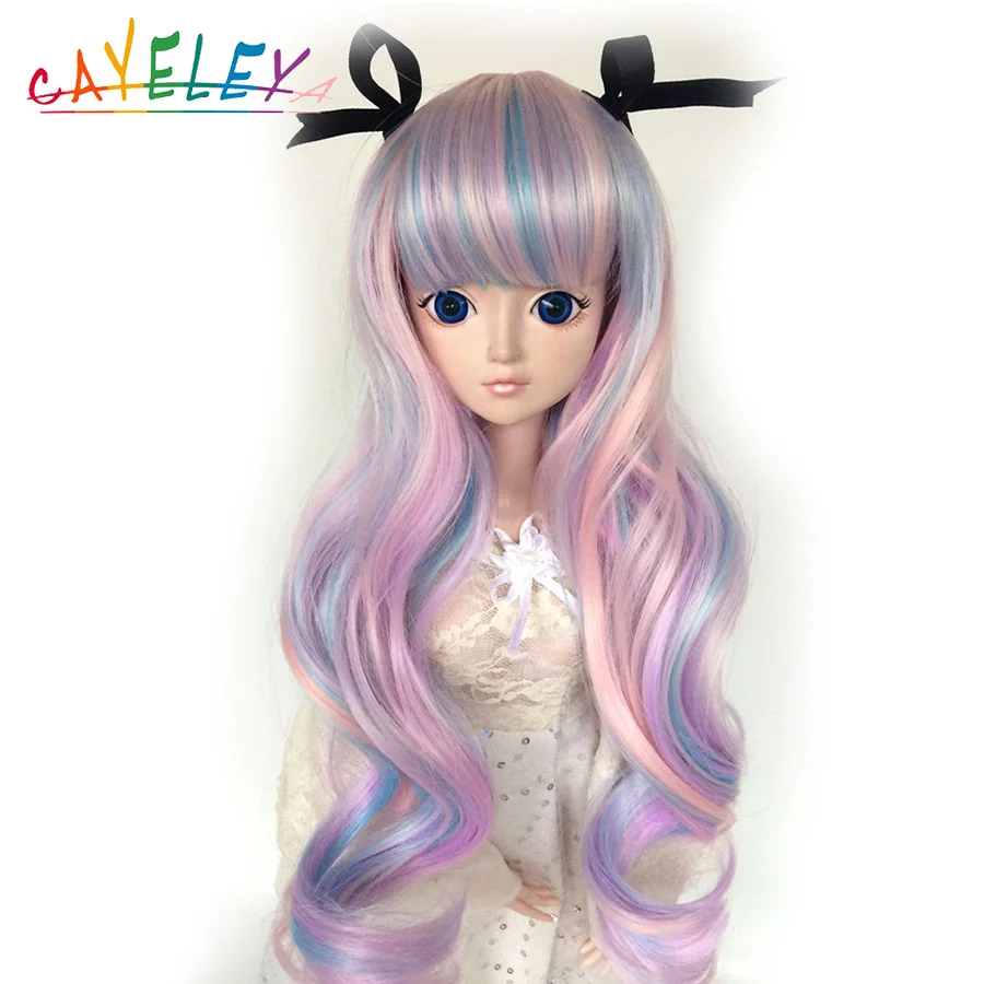 Парик для куклы Cateleya BJD SD 7 цветов длинные волосы лук ночная лоли 100% высокое