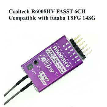 

Cooltech R6008HV 6 Channel Receiver FASST Compatible with Futaba T8FG 14SG for RC Model FPV Drone