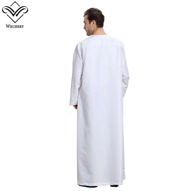 Одежда Wechery для мужчин Saudi Арабская модная свободная однотонная белая серая