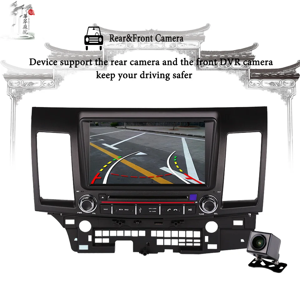 Flash Deal 8" Android 9.0 Car GPS Player Navi for Mitsubishi Lancer 10 Galant with 4+64G Octa Core dvd Steering wheel Radio Map Multimedia 5