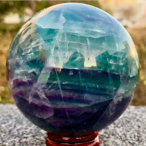 60 мм натуральный флюорит кварцевый кристалл шар целебный