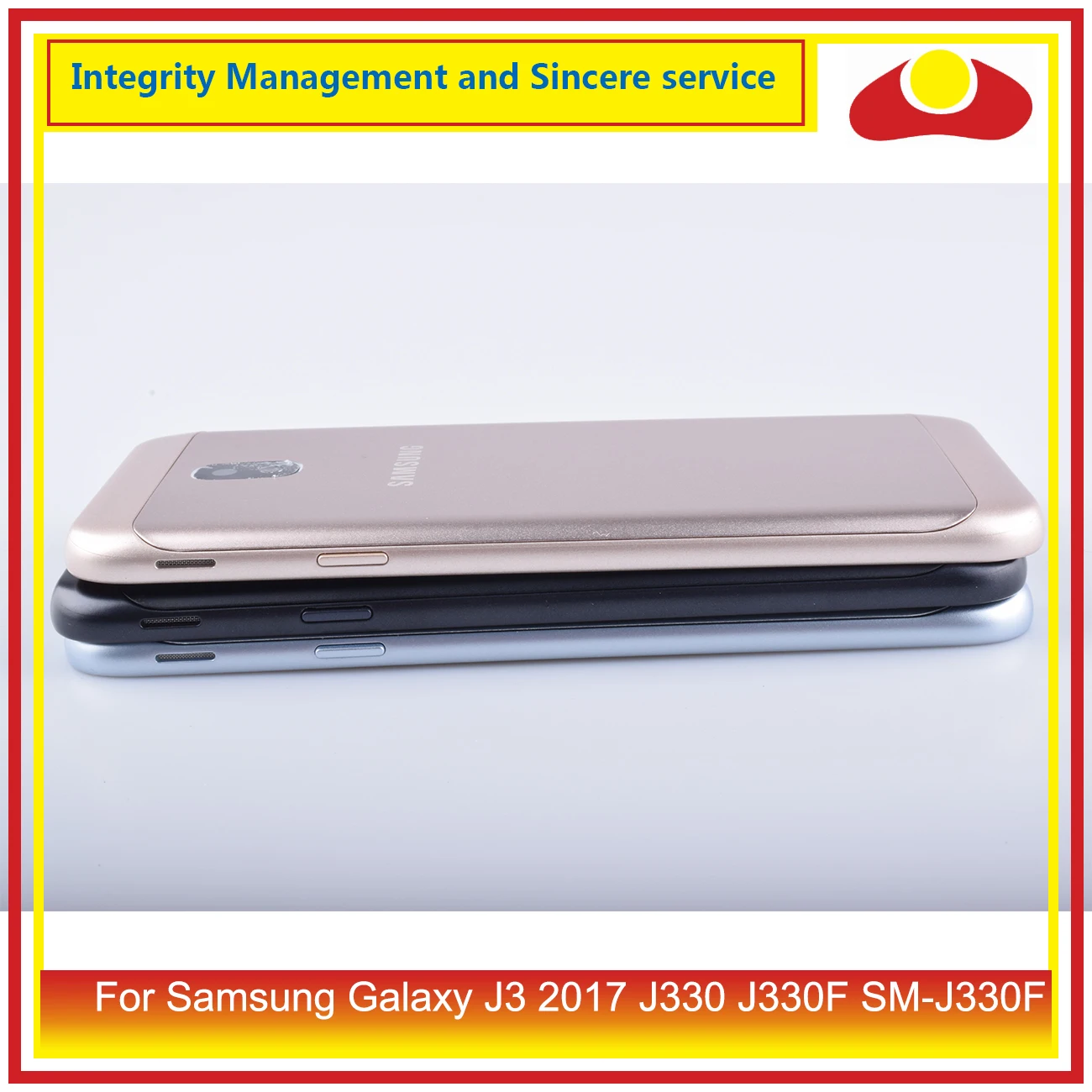 Для Samsung Galaxy J3 J330 J330F SM-J330F корпус батарея Дверь задняя крышка чехол Корпус J330 Замена