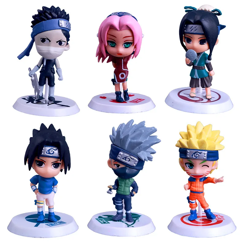 

18 Generations 7cm PVC Q Version Naruto Action Figure Car Furnishing Articles Model Holiday Gifts Children's Toys Ornament
