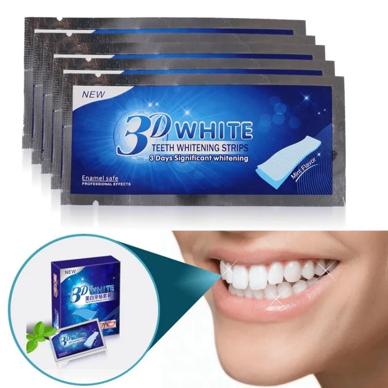 14 pieces / pairs 3D White Teeth Strips Bleaching Ultra White Tooth