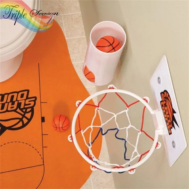 Sale 1 set Fashion Novelty Toilet Bathroom Basketball Slam Dunk Game