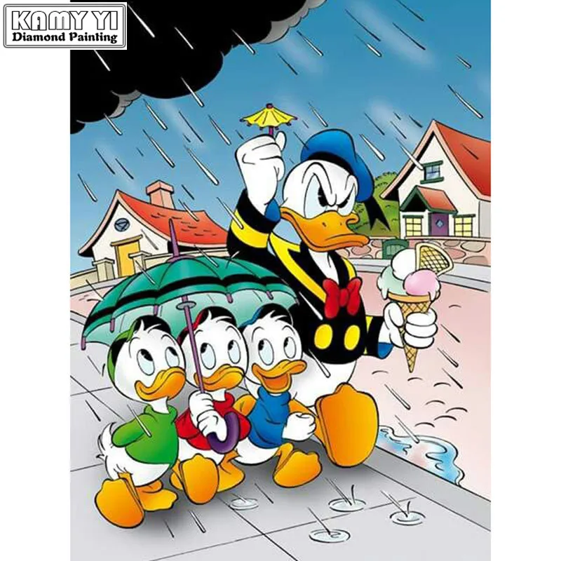 

Full Square drill 5D DIY Diamond painting Cute Donald Duck Diamond Embroidery Mosaic Cross Stitch Rhinestone decor