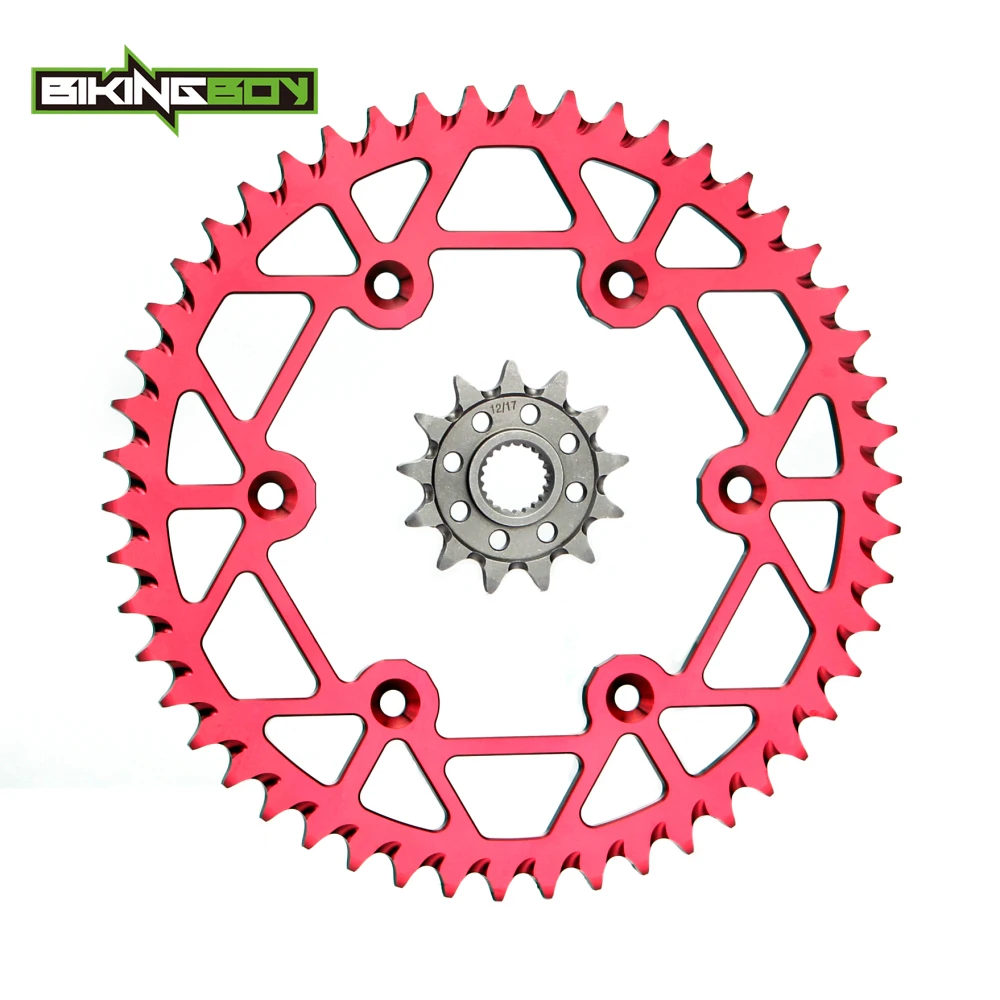 BIKINGBOY передняя 13T Задняя 48T 49T 50T 51T 52T звездочки для Honda CRF250R CRF250X 04 05 06 07 08 09 10 11 12 13 14 15