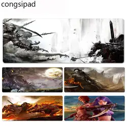 Congsipad новые конструкции Guild Wars большой Мышь pad PC компьютер коврик Размеры для 300x800x2 мм и 300x900x2 мм Мышь pad