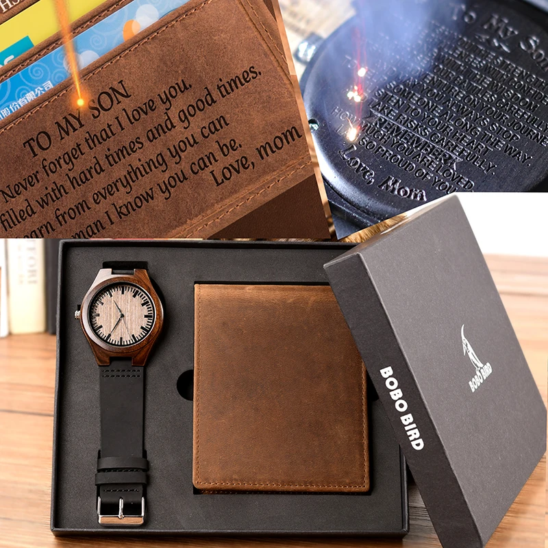 Special Gift Engraving Men Watches Wallet Family for Son DAD MOM Men's
Boyfriend Quartz Women Wristwatch for Engrave Logo
