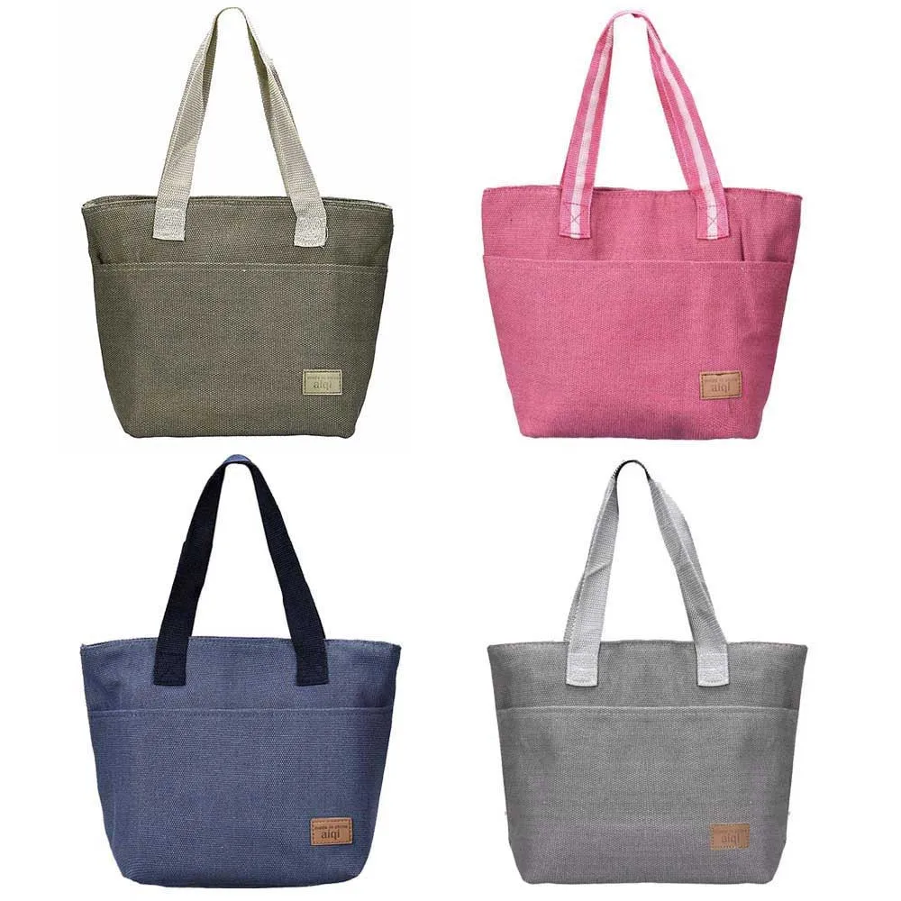 Женская сумка-тоут для обеда, модные холщовые сумки, Переносные сумки для еды, сумки для обеда, удобная сумка для обеда, bolsa almuerzo mujer HW