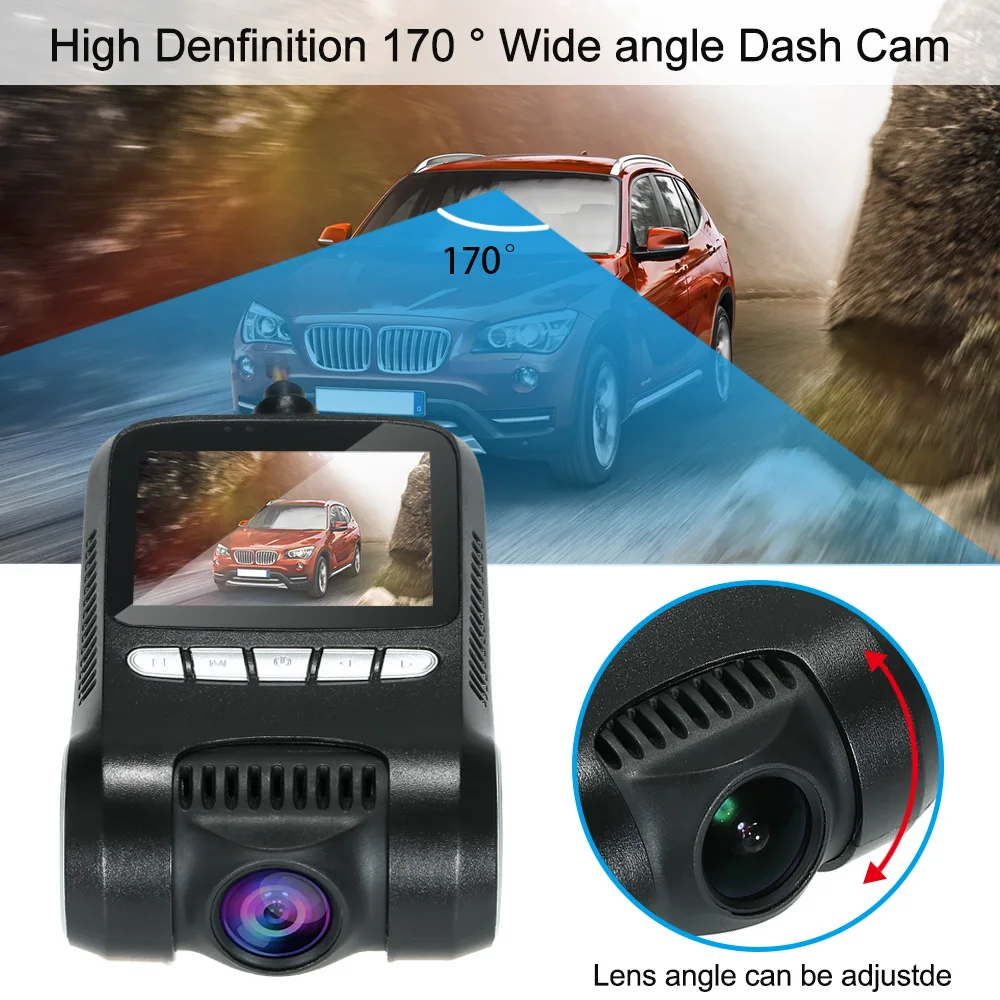 

Car Video Recorder 2 inch Screen HD 1080P 170 Degree View DVR Dash Camera With WIFI mode G-sensor Starlight Night Vision