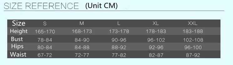 wet suit size