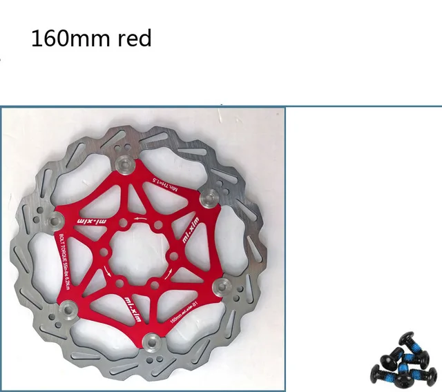 Mi. Xim MTB велосипеда 160/180/203 мм B1 Горный Велосипед Велосипедный спорт поплавок плавающей дисковые роторы красный/синий/черный/золото для дисковый тормоз горного велосипеда - Цвет: 160mm