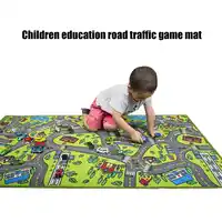 Children Kids Educational Car City Harmony Road Carpet Baby Intellectual Improvement Crawling Rug Mat Parent-child Play Toy