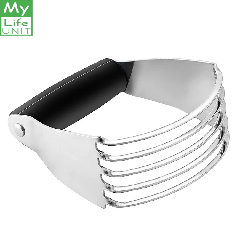 

MYLIFEUNIT Stainless Steel Dough Blender Pastry Cutter Baking Dough Blender Mixer with Rubber Grip Whisk Tool