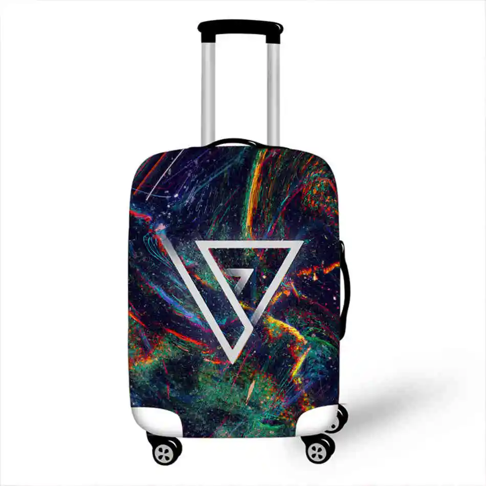 Креативный Чехол для багажа, защитный чехол, водонепроницаемый, утолщенный, эластичный, с принтом, чемодан, чехол, подходит для путешествий 18-32 дюймов, аксессуары - Цвет: 14